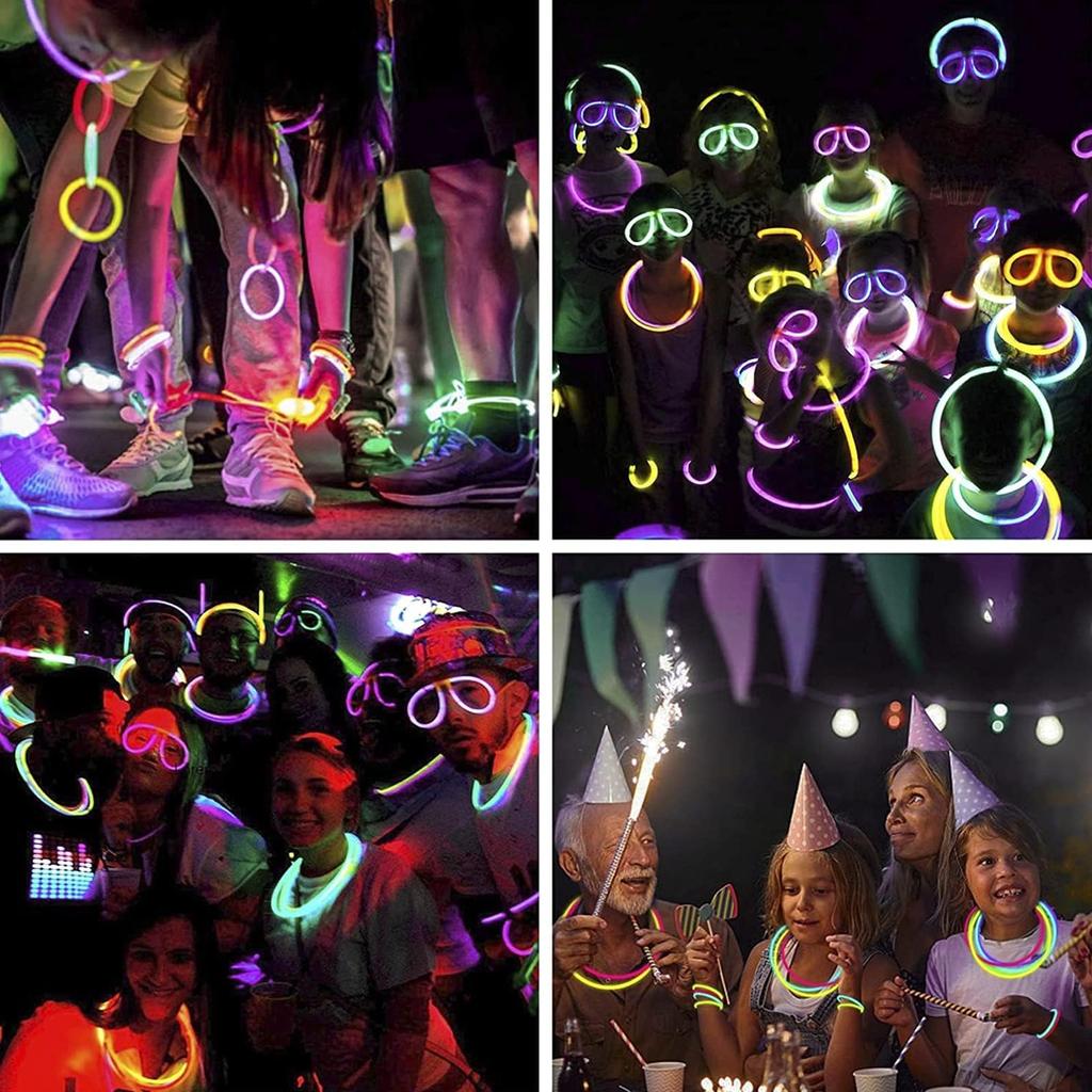 [LYING] 50100-Pack Fluorescent Bracelets, Glow-Up Bracelets for Kids and Adults, 85 Colors, Illuminating Bracelets with Connecting Joints, Light-Up