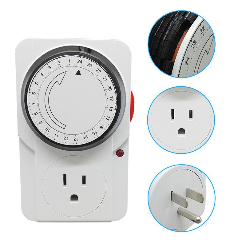 24-Hour US Mechanical Timer Switch Socket Controller