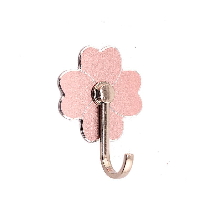 Four-Leaf Clover Adhesive Aluminum Hook for Bathroom & Kitchen