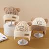 Korean Style Cute Woolen Baby Bear Hat with Ear Protection - Warm Knitted Winter Hat for Boys and Girls