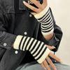 Knitted Knitted Mittens Striped Wrist Warmers Gifts Wrist Gloves  Daily Outfits