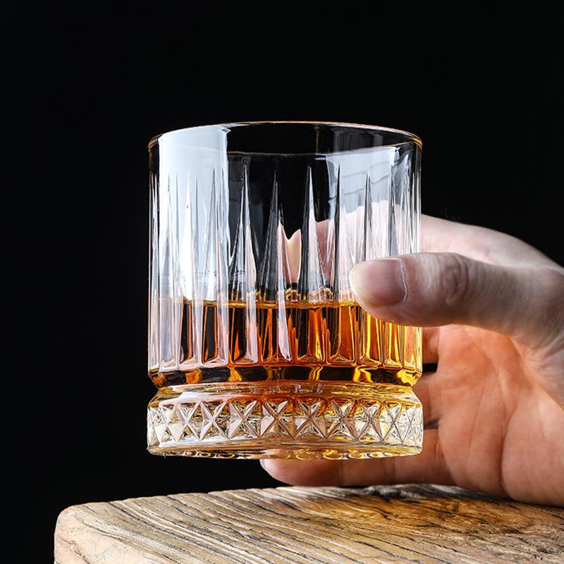 4-teiliges Set Diamantmalerei Weinglas Transparentes Milchglas Whiskey Cocktail Trinkgläser Haushaltsgeschirr Hochzeitsgeschenke