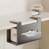1pc Kitchen Tissue Holder Hanging Waterproof No Punching Paper Towel Rack Wet Wipes Roll Paper Storage Inverted Drawer Paper Box