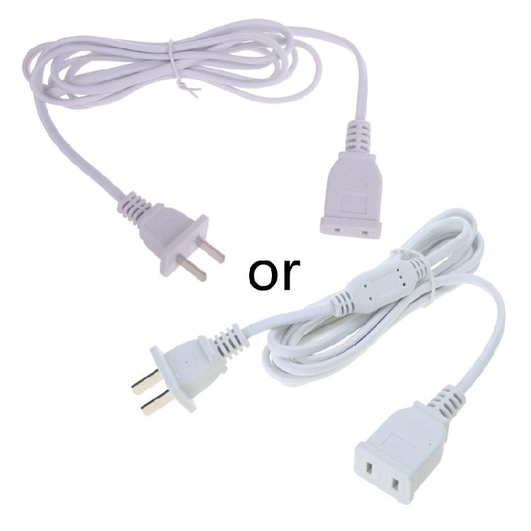 2 Prong Extension Cord US AC 2-Prong Male and Female Power Cable 750W 85-265V
