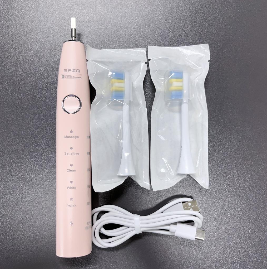 Sarmocare Electric Sonic Toothbrush with 6 Pcs Replacement Heads Rechargeable Waterproof Oral Care Electronic Tooth Brushes