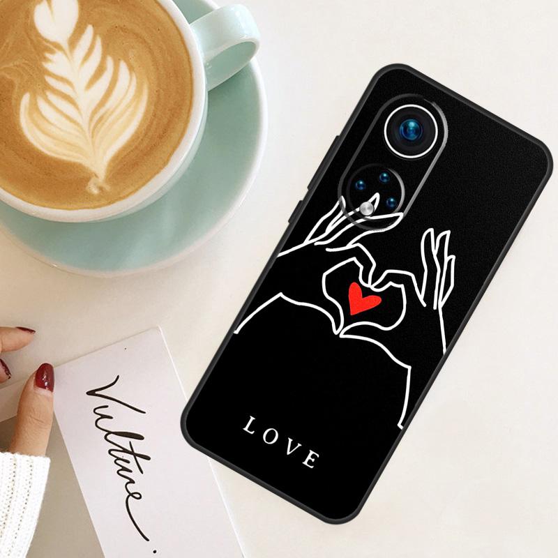 Hand Holding Moon Finger Heart For Honor Magic 8 7 6 Pro Case For Honor 200 400 Lite 90 70 50 X8c X8b X9a X9b X9c X9d Win RT