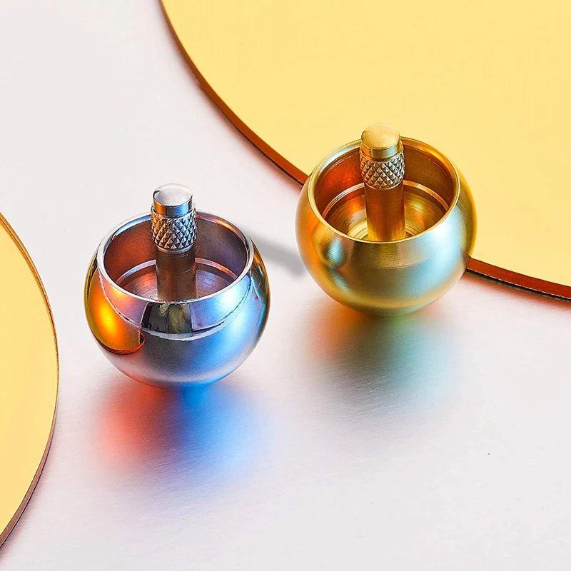 Metal Mushroom Head Gyroscope For Children's Anti Pressure Simple Rotation Automatic Inverted Gyroscope Popite Anti Pressure