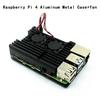 For Raspberry Pi 4 3 Model B 3B Plus Aluminum Case with Dual Cooling Fan Metal Shell Enclosure for RPI Raspberry Pi 4B 3B+ Model