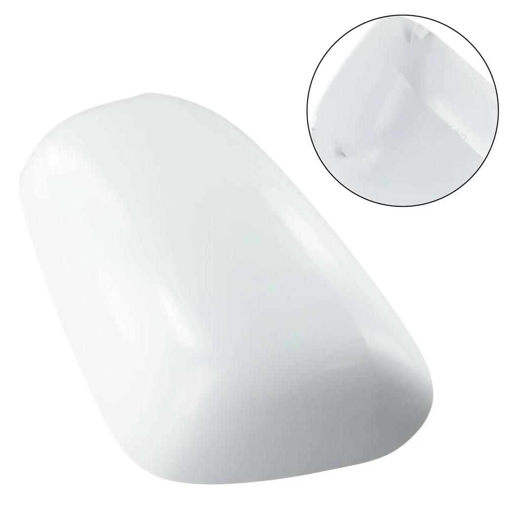 Left Rear View Mirror Cover For  Fit For Jazz 2009-2013 Auto Exterior Side Mirror Cap ABS Plastic White Glass