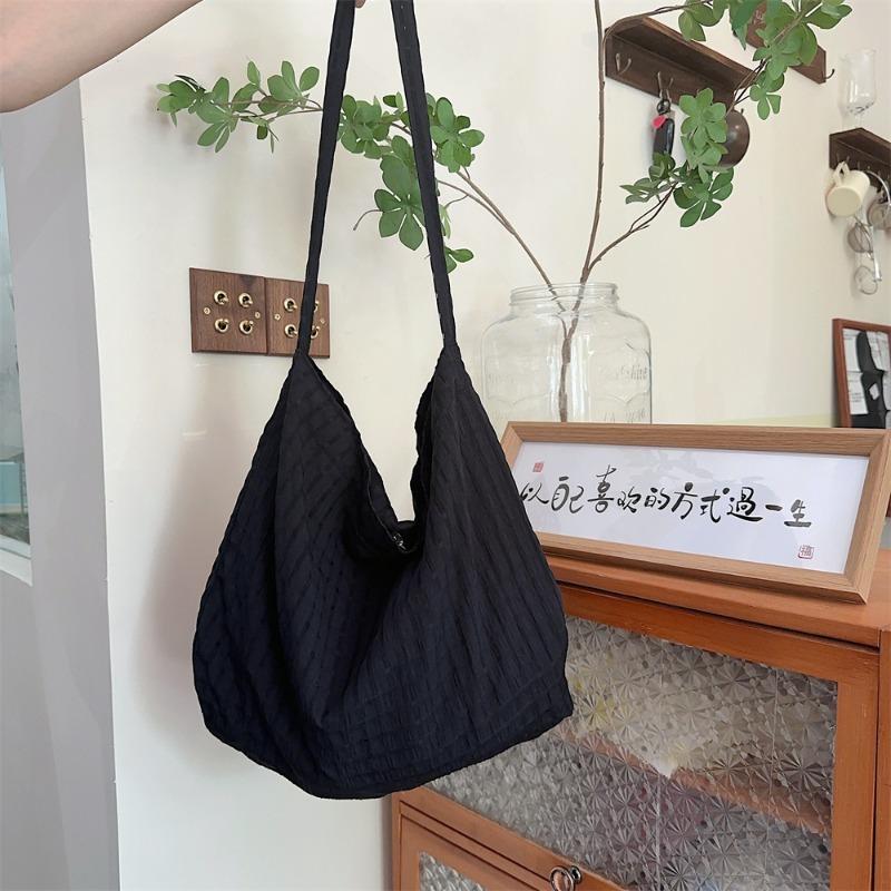 

1 Летняя новая полая клетчатая сумка-багет через плечо, холщовая сумка, свежая сумка-мессенджер конфетного цвета чёрный