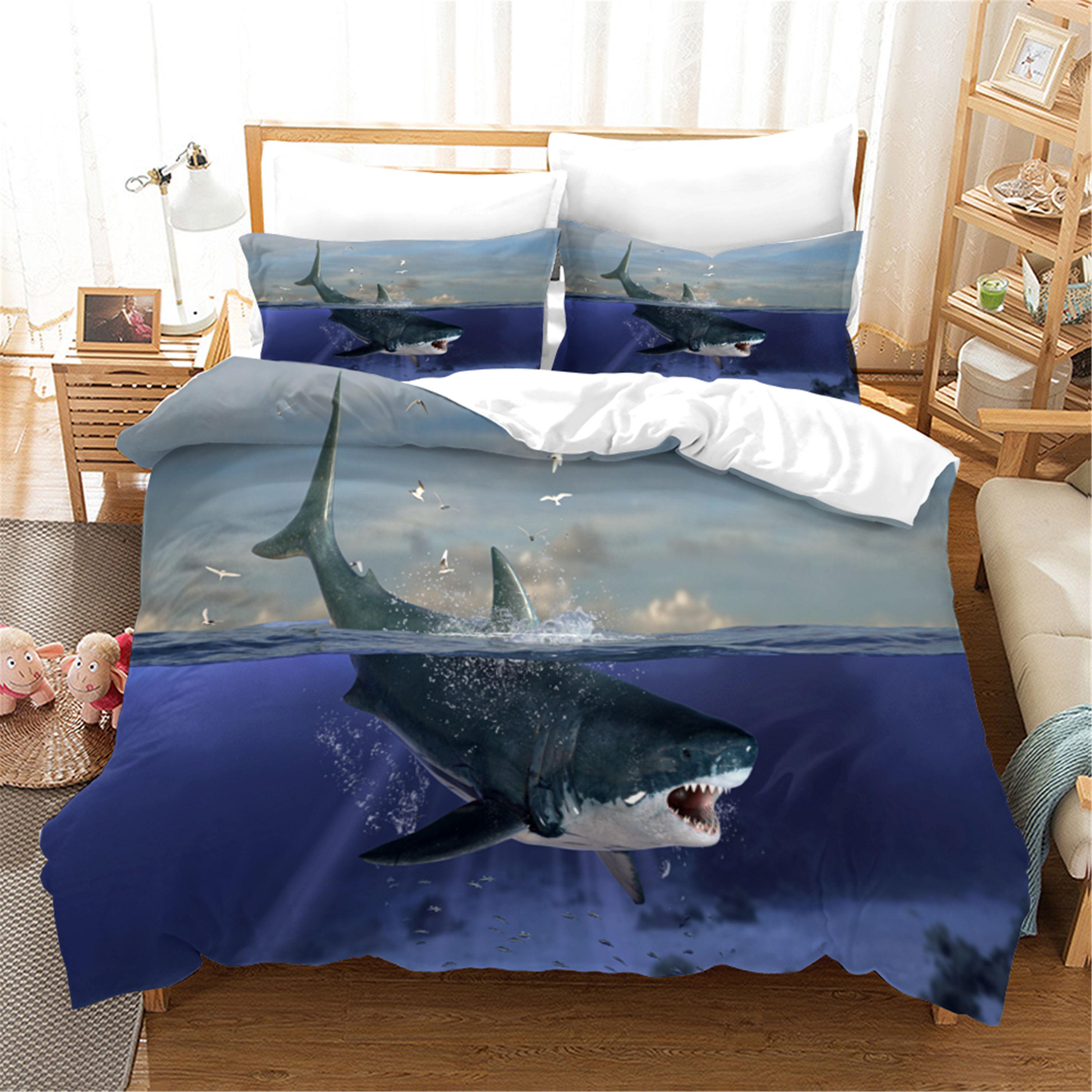 3D Blue Ocean Sharks segas pārvalks