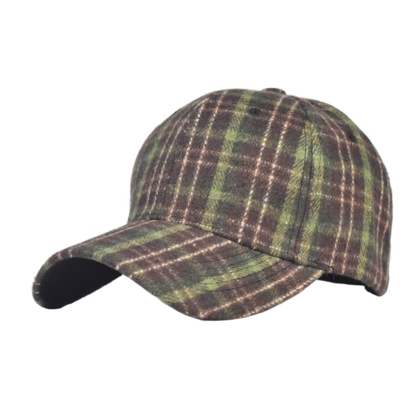 Herbst Winter Hut Herren Frühling Sommer Outdoor Sonnenschutz Visier Klassische Karierte Baseballkappe Hartschalen-Kappe Damenmütze Warme Schirmmütze