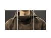 Men's Heavyweight Retro Hooded Sweatshirt: Autumn/Winter Thickened Style with Stamped Half-High Collar.