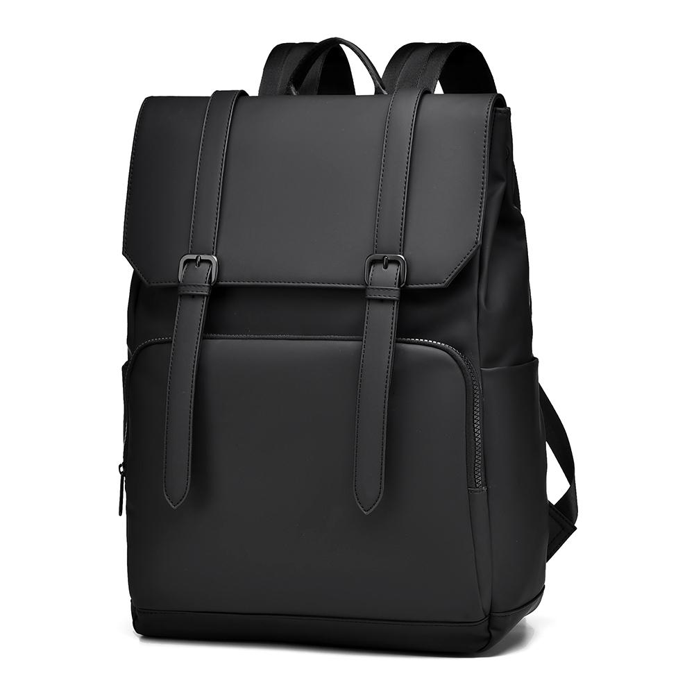 Large Capacity Commuter Backpack Men's Business Solid Color Backpack