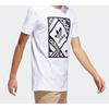 Adidas Originals Trefoil Stamp Tee with Square Logo Print and Regular Shoulders Men Tops White CW2360