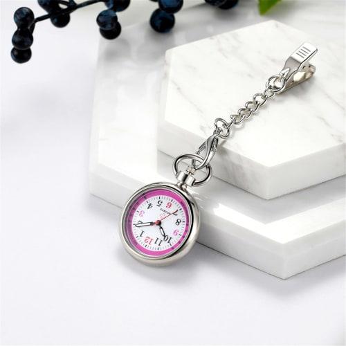 Lancardo Nurse Watch, Short Chain Analog Pocket Watch with Clip, Amazon Keychain, Waterproof Nurse Watch with Pulse Rate Tracker, Men's and Women's Po