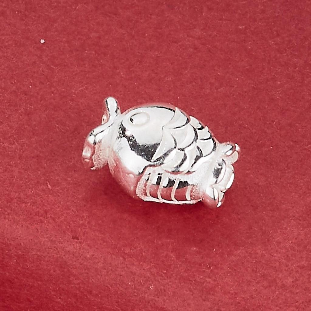 S925 Sterling Silver Koi Fish Spacer Beads for DIY Beading, Bracelet & Necklace Crafting