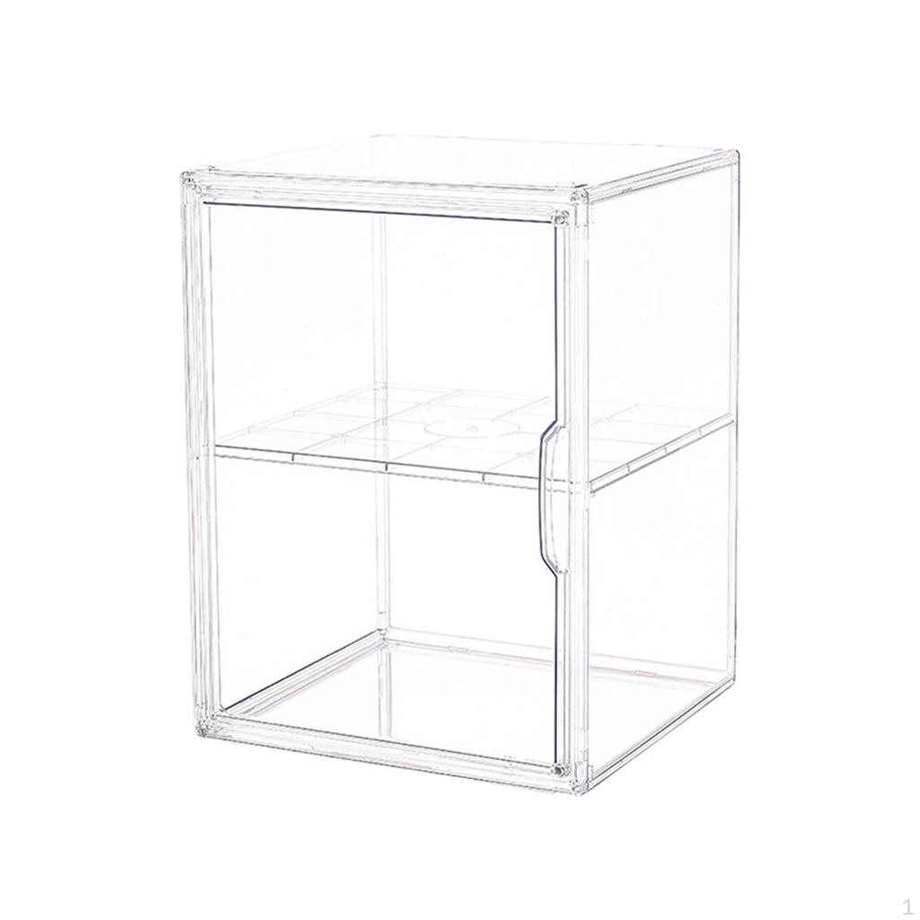 Klare Acryl Vitrine Regale für Figuren, Staubdichte Aufbewahrungsbox mit Tür