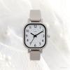 Fieldwork Analog Watch with Silicone Burg Women's Strap, Rectangular, Gray, YM121-2