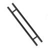 Stainless Steel Glass Door Handle Black Ergonomic Design Interior Exterior Door Pull Push for Glass Door