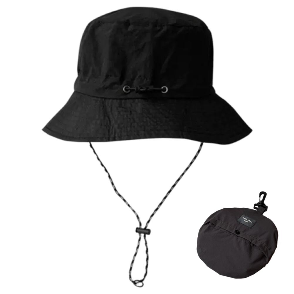 

Fisherman Hat Waterproof Bucket Hat Foldable Summer Sun Hat with Chin Strap Fishing Hat for Men Women чёрный