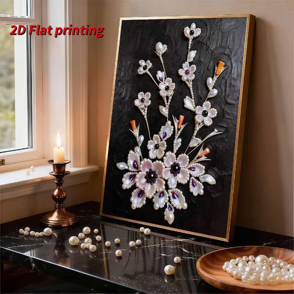 DIY Beautiful Flowers Pearl Art Painting for Home Wall Decor Arts Craft  for Adults/Beginners Gift Idea Home Decor Without Frame