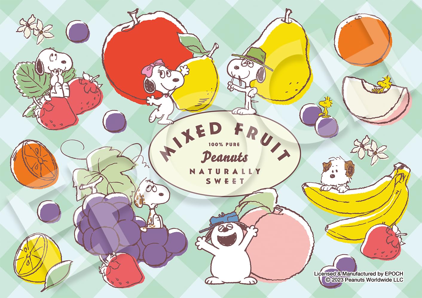 

EPOCH 216 маленьких деталей пазла PEANUTS прозрачный вырез Снупи смешанные фрукты x с прозрачной печатью и купоном для подсчета очков EPOCH (18.2 25.7см) 55-601