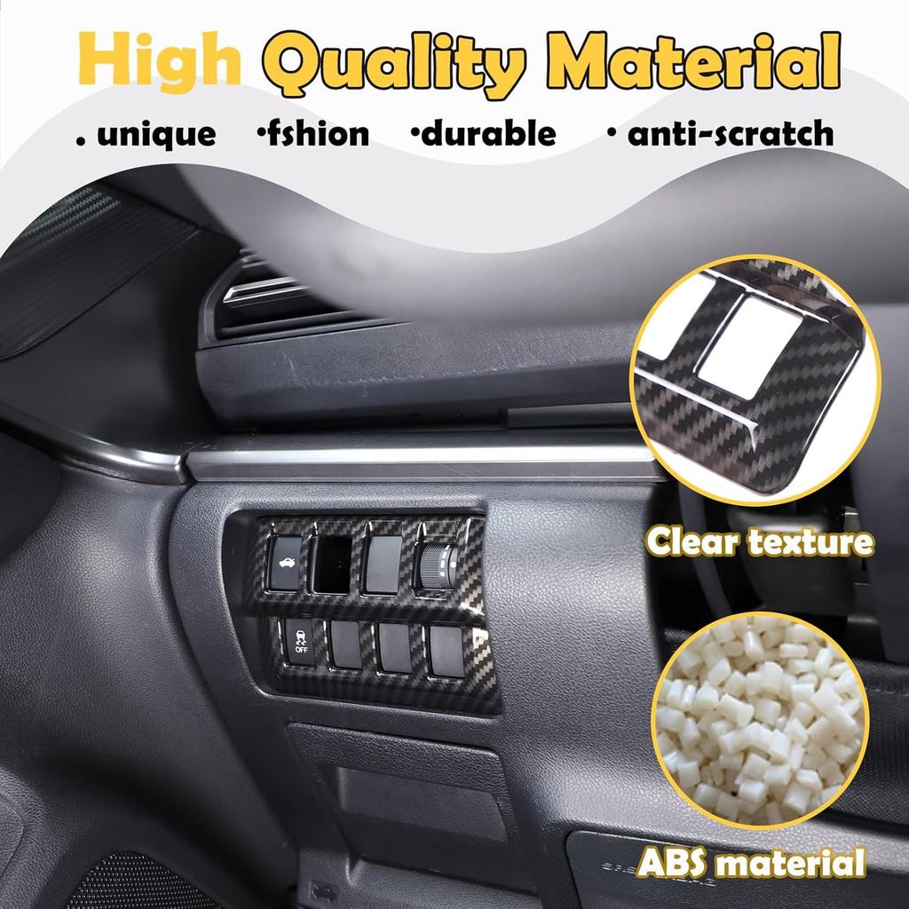 Trunk Switch Button Cover Trim Compatible with Subaru WRX 2022 2023,ABS Trunk Boot Open Button Trim Cover, WRX Interior Accessories (Carbon Fiber
