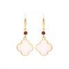 2022 Autumn/Winter Chinese Palace Four-Leaf Clover Faux Jade Retro Earrings