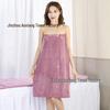 Wrap Chest Bath Towel for Women - Strapless Sauna Skirt with Buckle, Absorbent & Soft, Engraved Logo