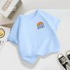 Jungen Mädchen T-Shirt Sommer Baumwolle Kurzarm T-Shirt Trendiges Regenbogen Design Kinder T-Shirt Mode Kinder Kleinkind Oberteile Zurück zur Schule