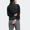 adidas Solid Color Logo Zip Stand Collar Vest Women Vests Black GT3317