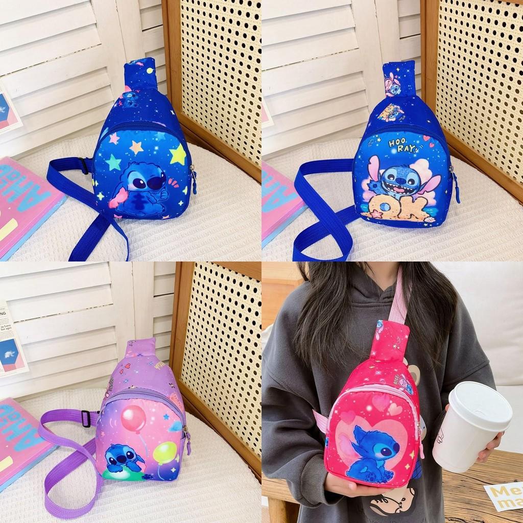 Adorable Stitch Cartoon Print Chest Bag Perfect For Kids Lightweight And Stylish Design