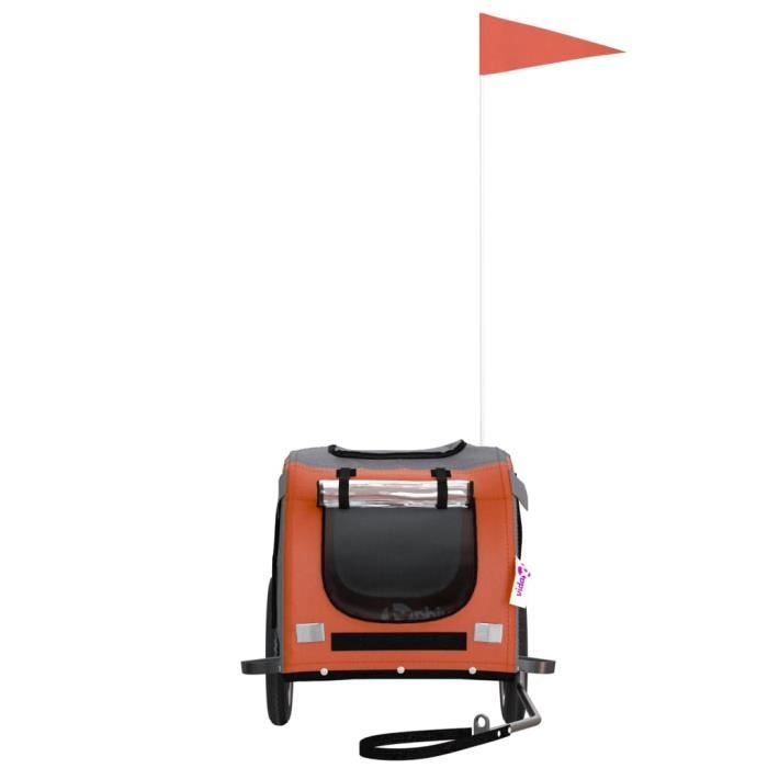 Dog Bike Trailer - VIDAXL - Orange and Grey - Weight Up To 45 Kg - Leisure Bike - Adult