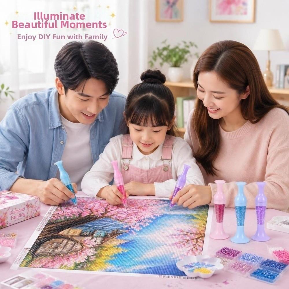 2pcs Portable Automatic Painting Pen Universal Press Beaded Tool Vase Pasting