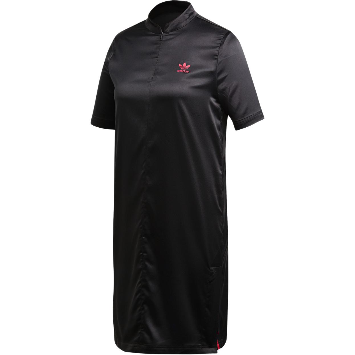 adidas Originals Women s TEE DRESS Black Red DX4299 S