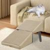 Integrated Dog Ramp And Footstool Anti Slip Kitten Puppy Ladder Sofa Height Gentle Incline Pet Steps Saving Space Foldable Stool