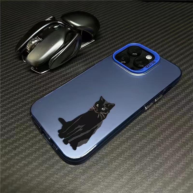 Black Cat Pattern Phone Case For iPhone 11 12 13 14 15 16 17 XS XR X 12 13 Plus Pro Max SE series Anti fall durable beautiful gorgeous
