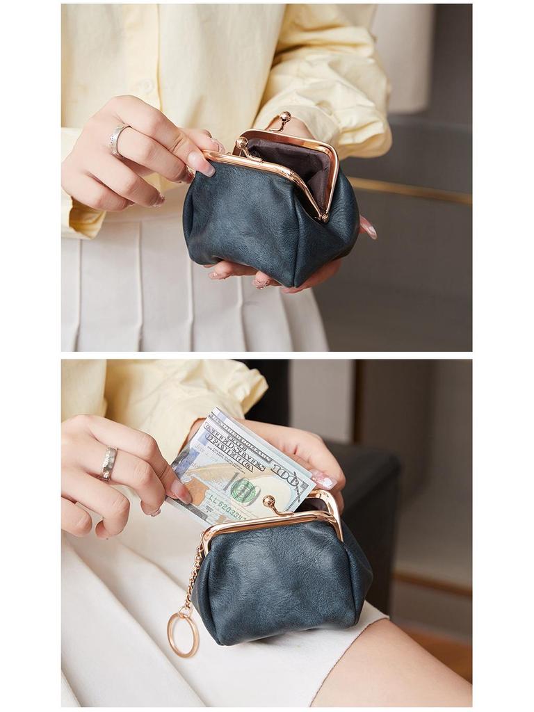 Retro Japanese Mini Clasp Coin Purse - Creative & Portable Coin Storage.