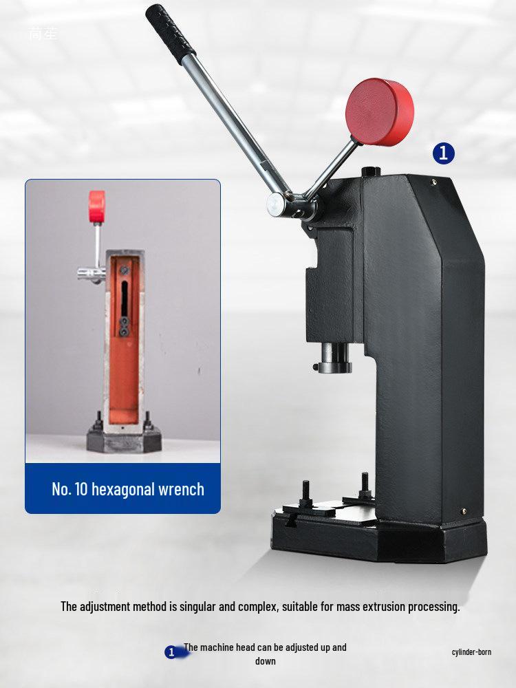 Compact Manual Desktop Punch Press & Stamping Machine