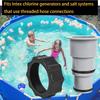 Pool Hose Adapter,Adapter for Pool,Hose Adapter with Inner Thread To Screw,For Ø 32 And 38mm Pool Hose(2pcs)