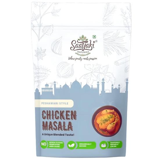 Saatyaki Naturals Peshawari Chicken Masala -50gm | Authentic Indian Spice Blend for Chicken Curries, Nahari Dishes| Homemade Style 50GM