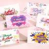 5pcs Creative Mother's Day, Father's Day, Teacher's Day, Thank-You Cards, Blessing Cards, Birthday Thank-You Cards for Flower