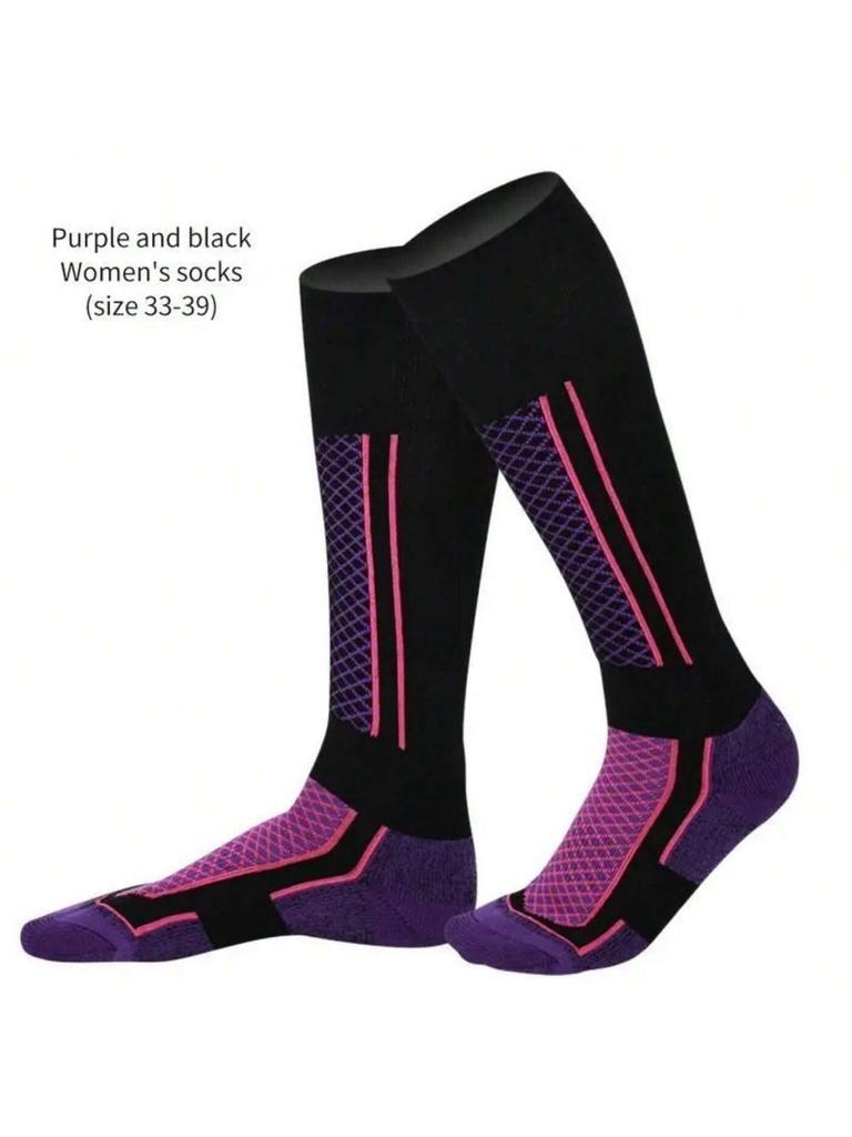 1 Pair Winter Warm Ski Stockings Thickening Hiking Socks for Women Men Anti-Cold Skiing Outdoor Sport Stockings Snow Accessories