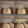 6/8 Holes Storage Rack Rotatable Foldable Wardrobe Space Saver Metal Material Space Saving Design Hook Rack Closet Storage