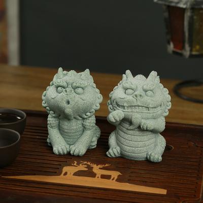 Feng Shui Ornamente Foo Hunde Bonsai Aquarium Fischbecken Statue Asiatische Orientalische Statuen Qi Lin Figuren Gartendekoration Desktop Reichtum Glück anziehen