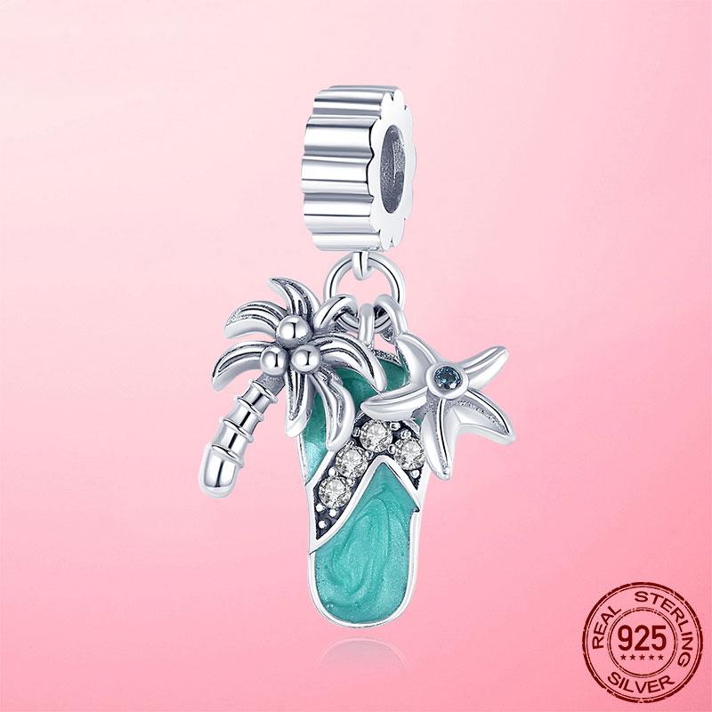 HOT SALE 925 Silver Sparkling Family Tree Dangle Charms Beads Fit Original Women Bracelet Pendant Necklace  Jewelry