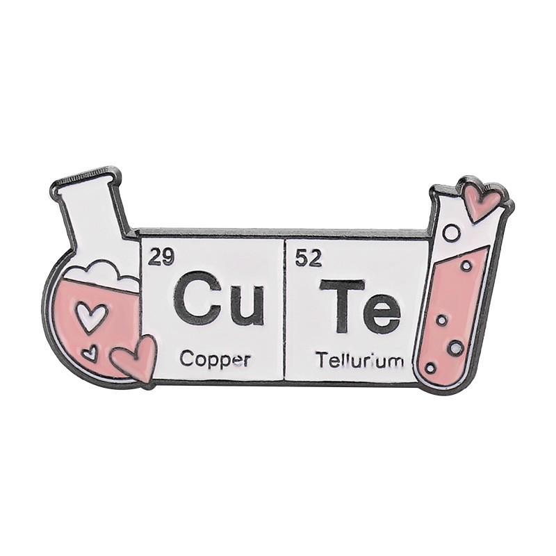 Creative Metal Element Cartoon Brooch Pin – Backpack Accessory, Small Gift Badge