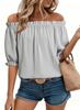 Camicia Bardot con Volant - Nuovi Arrivi Primavera/Estate 2026 per Donna - Stile Europeo & Americano