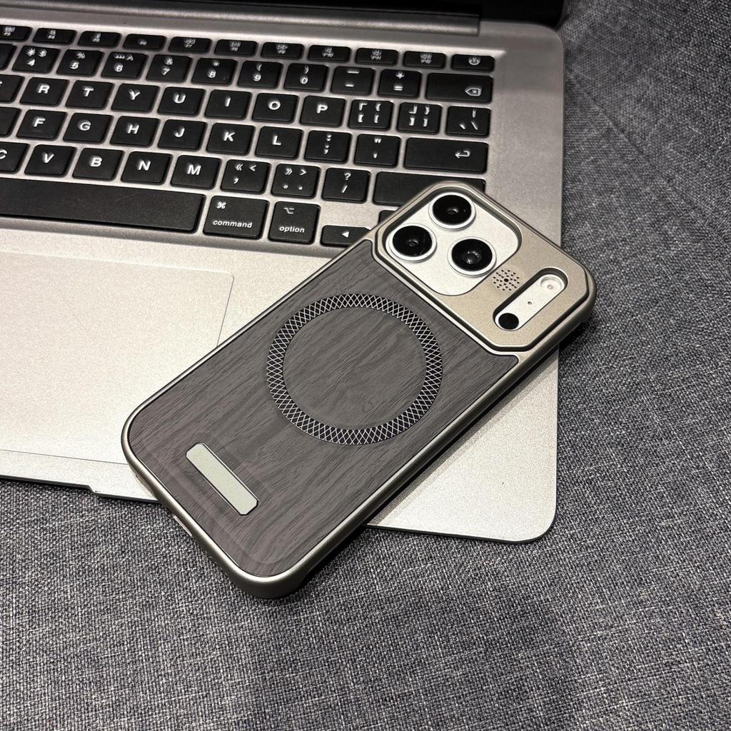 Hot Sale Poplar Wood Case for Apple 12 Pro Max with 16 Pro Max Borderless Heat Dissipation